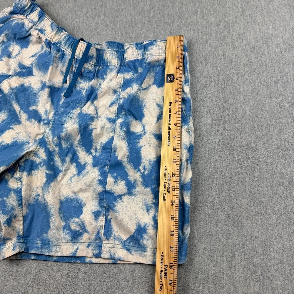 The North Face Shorts Mens 2XL Blue Class V Tie Dye Swim Trunks Boardshort Retro